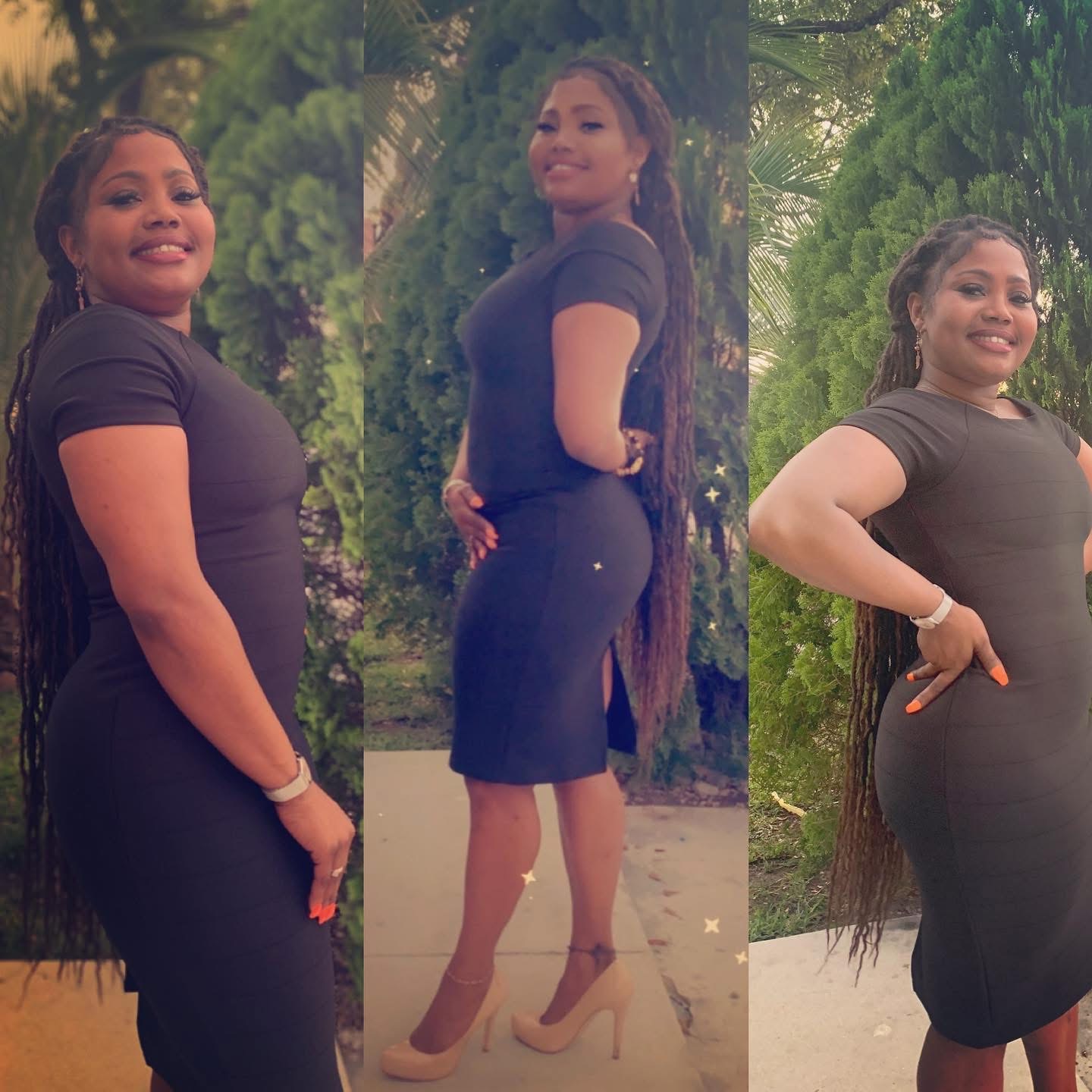 Dr. Loriane Clarke — elegant black dress