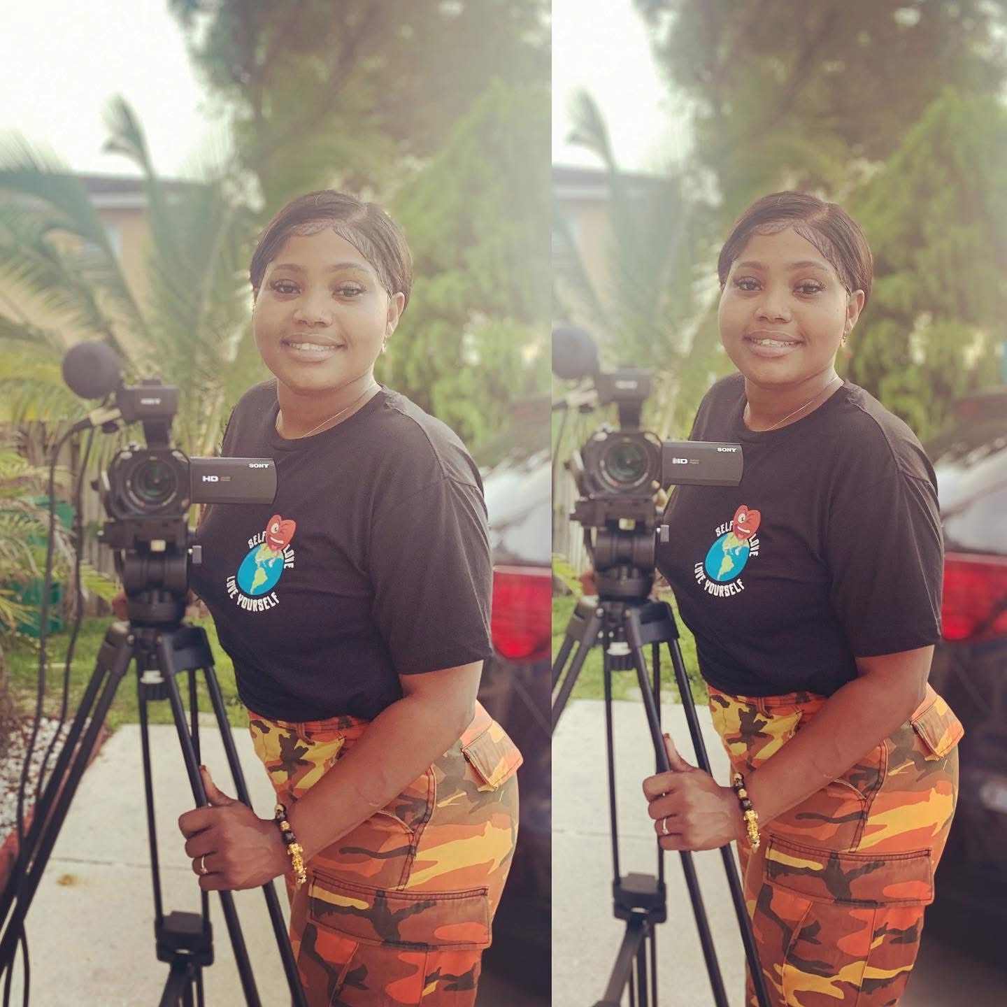 Dr. Loriane Clarke behind the camera